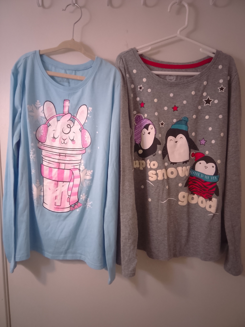 2 Long Sleeve Tops Girls Size XL